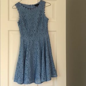 blue lace dress